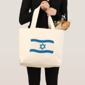 イスラエル旗トートバッグ ラージトートバッグ (正面(商品))