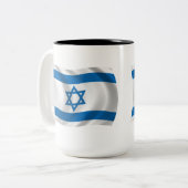 イスラエル旗マグカップ ツートーンマグカップ (正面左)