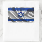イスラエル旗布 長方形シール (バッグ)