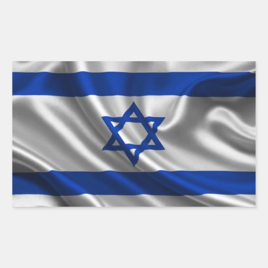 イスラエル旗布 長方形シール (正面)