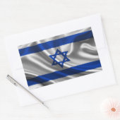 イスラエル旗布 長方形シール (封筒)