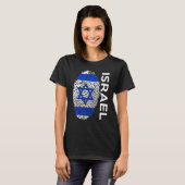 イスラエル旗 チームジャージー スリーブTシャツ Tシャツ (正面フル)