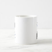 イスラエル旗 黒のリボン コーヒーマグカップ (中央)