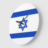 イスラエル時計国旗 ラージ壁時計 (傾斜)