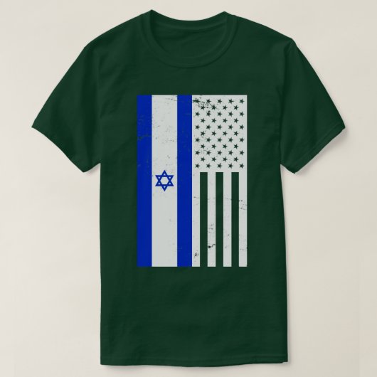 イスラエル米国国旗 Tシャツ (デザイン正面)