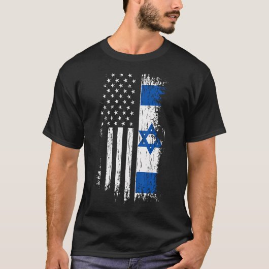 イスラエル米国国旗 Tシャツ (正面)