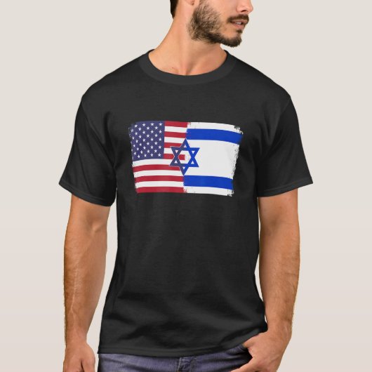 イスラエル米国国旗 Tシャツ (正面)
