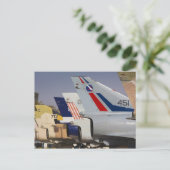 イスラエル製のクフィル戦闘機 ポストカード (スタンド正面)