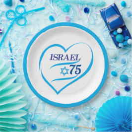 イスラエル75周年独立記念日が大好き ペーパープレート