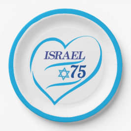 イスラエル75周年独立記念日が大好き ペーパープレート