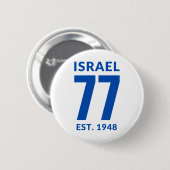 イスラエル77ヨム・ハトズマート・イスラエル独立記念日 缶バッジ (正面&裏面)