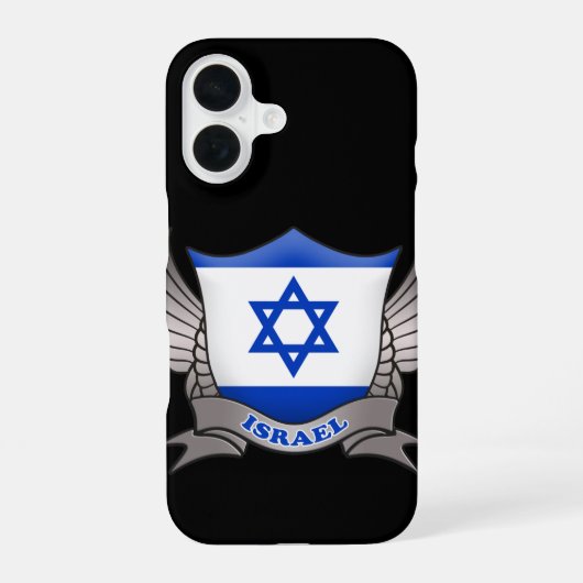 イスラエル イスラエル国旗 iPhone 16ケース (裏面)