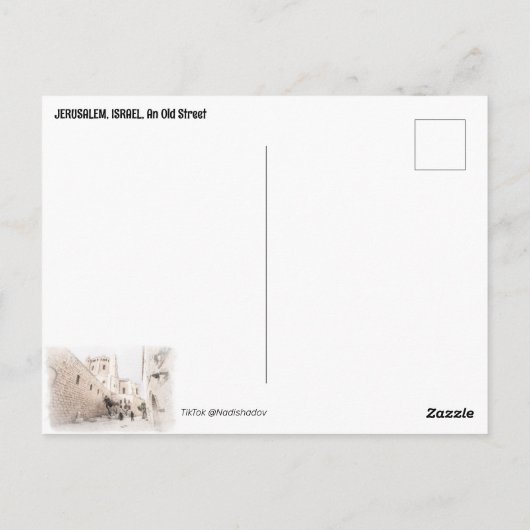 イスラエル,エルサレム ポストカード (裏面)