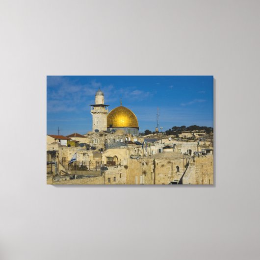 イスラエル、エルサレム、岩のドーム キャンバスプリント (正面)