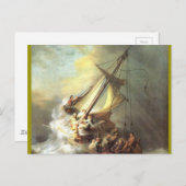 イスラエル，ガリラヤの海にいるイエス ポストカード (正面/裏面)