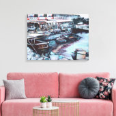 イスラエル、ジャッフェ、ダスクへのサルトリー前奏曲 キャンバスプリント (インサイチュ (リビング))