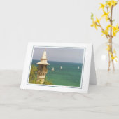 イスラエル，ジャファ港 カード (黄色い花)