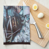 イスラエル，ジャフェ，デュスクへのSultry Prelude キッチンタオル (四つ折り)