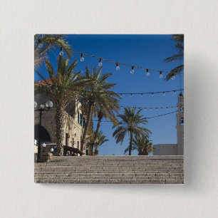 イスラエル，テルアビブ，ジャファ，階段，オールドジャファ 缶バッジ