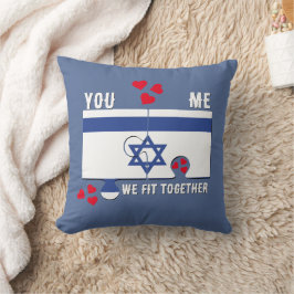 イスラエル・トゥ・バアブカップルのためのバレンタインデーグッズ WE FIT TOGETHER クッション