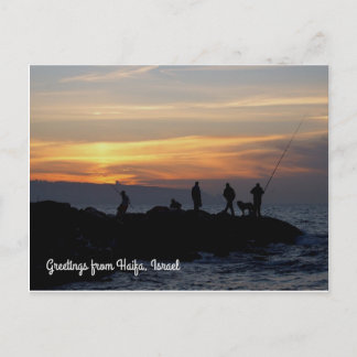 イスラエル・ハイファの夕日 ポストカード