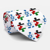 イスラエル·パレスチナ紛争フラグパズル ネクタイ (ロール)