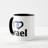 イスラエル フラッグ 愛してる マグカップ (正面左)
