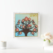 イスラエル・ルーベンの12部族 スクエア壁時計 (ホーム)