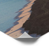 イスラエル，死海，エイン・ボケク，死海，夕暮れ ポスター (角)