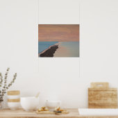 イスラエル，死海，エイン・ボケク，死海，夕暮れ ポスター (キッチン)