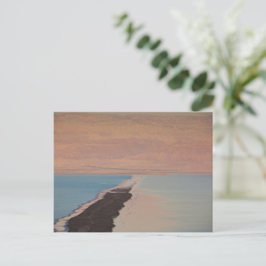 イスラエル，死海，エイン・ボケク，死海，夕暮れ ポストカード (スタンド正面)