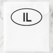 イスラエル「IL」 楕円形シール (バッグ)