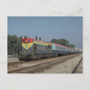 イスラエル、Ry EMD G12 with train、エルサレム駅 ポストカード