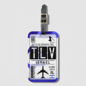 イスラエル TLV 空港コード ラゲッジタグ (正面縦)