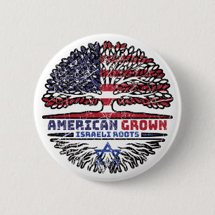 イスラエルUS American USA統一された州ツリー 缶バッジ