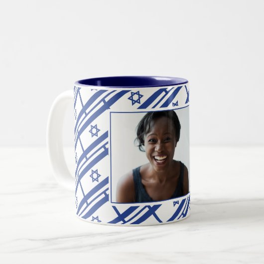 イスラエ最高のルのMUM写真 ツートーンマグカップ (正面左)
