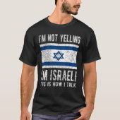 イスラエ誇りを持ったル伝統イスラエル国旗 Tシャツ (正面)