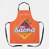 イスラサオナカリブのドミニカ共和国レトロ エプロン (正面)