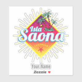 イスラサオナカリブのドミニカ共和国レトロ シール