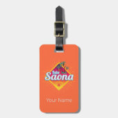 イスラサオナカリブのドミニカ共和国レトロ ラゲッジタグ (正面縦)