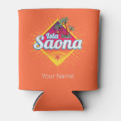 イスラサオナカリブのドミニカ共和国レトロ 缶クーラー (正面)