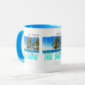 イスラサオナドミニカ共和国ビーチヴィンテージデザイン マグカップ (正面左)