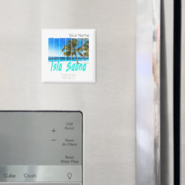 イスラサオナドミニカ共和国ビーチヴィンテージデザイン マグネット