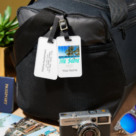 イスラサオナドミニカ共和国ビーチヴィンテージデザイン ラゲッジタグ