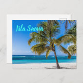 イスラサオナビーチドメニカン共和国ギフト シーズンポストカード (正面/裏面)