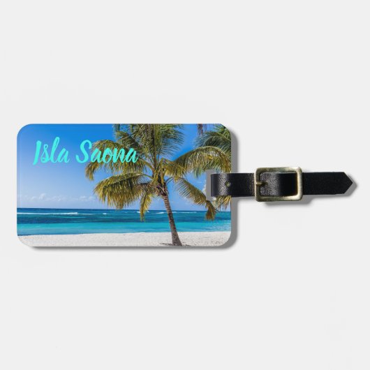 イスラサオナビーチドメニカン共和国ギフト ラゲッジタグ (正面横)