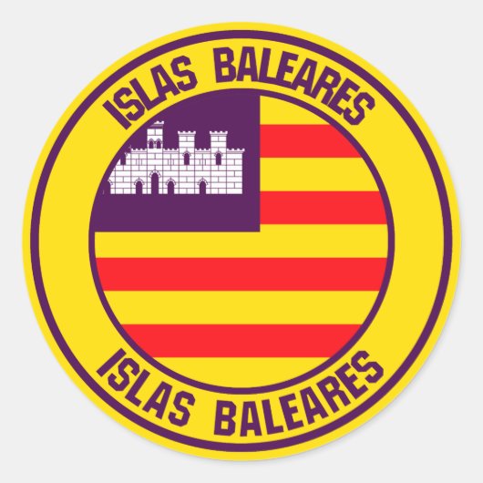 イスラスバレアレスラウンドエンブレム ラウンドシール (正面)