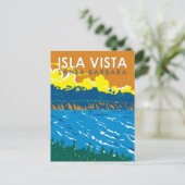 イスラビスタカリフォルニアトラベルアートヴィンテージ ポストカード (スタンド正面)