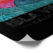 イスラビスタサーフィンウェーブズビーチレトロカリフォルニアス ポスター (角)