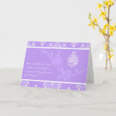 イスラムおめでとう結婚のダマスクカードドゥア カード (黄色い花)